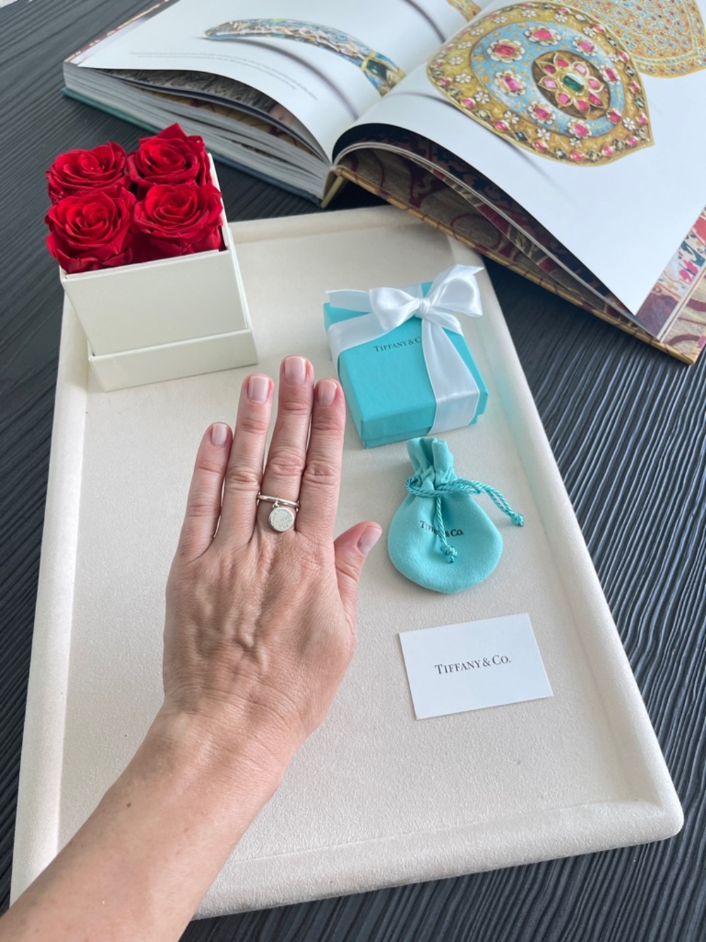 Tiffany & Co. Return To Tiffany Round Charm Ring Sterling Silver 5.75 NEW $650